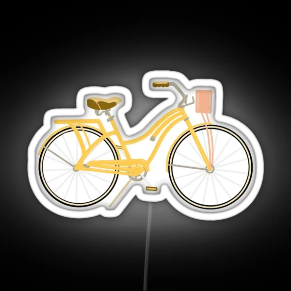 Yellow Bicycle RGB Neon Sign