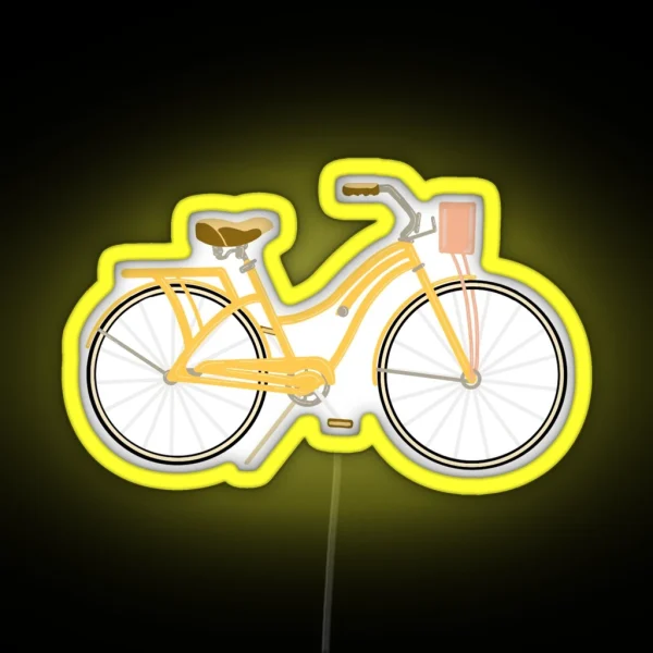 Yellow Bicycle RGB Neon Sign