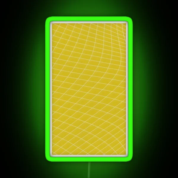 Yellow Checkered Grid Netting RGB Neon Sign