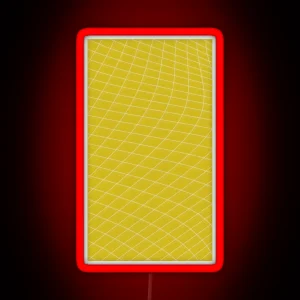 Yellow Checkered Grid Netting RGB Neon Sign