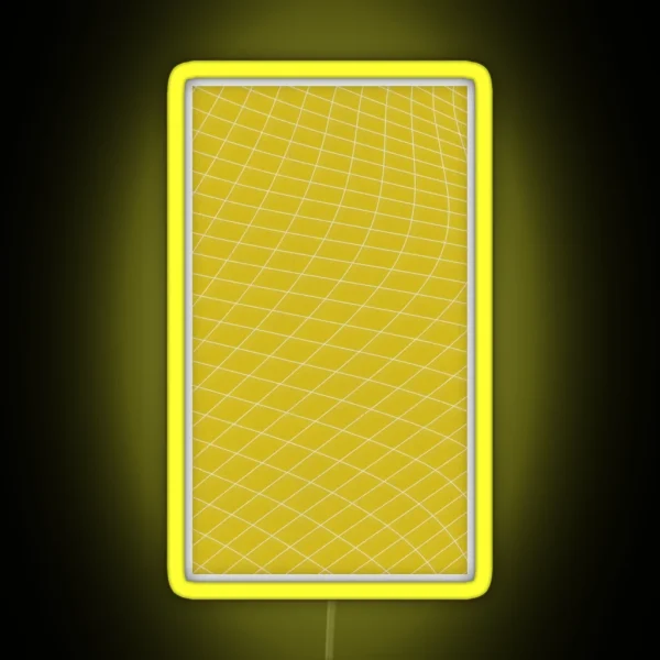 Yellow Checkered Grid Netting RGB Neon Sign