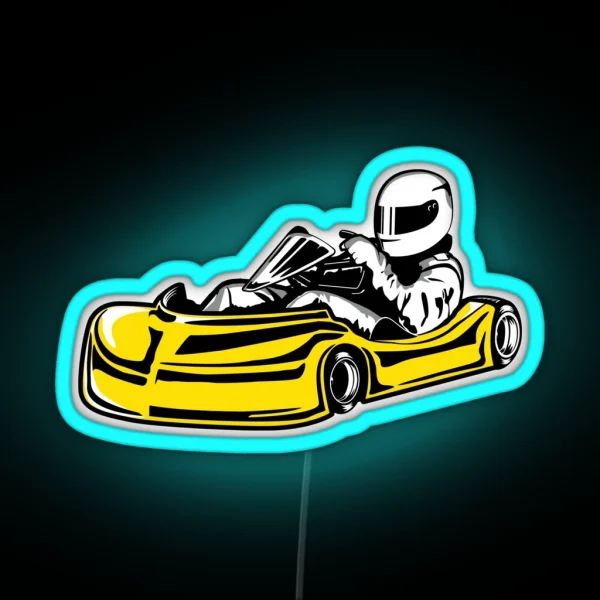 Yellow Go Kart Led RGB Neon Sign