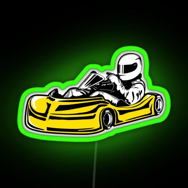 Yellow Go Kart Led RGB Neon Sign