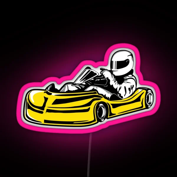 Yellow Go Kart Led RGB Neon Sign