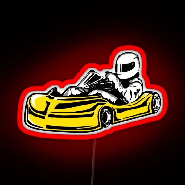 Yellow Go Kart Led RGB Neon Sign