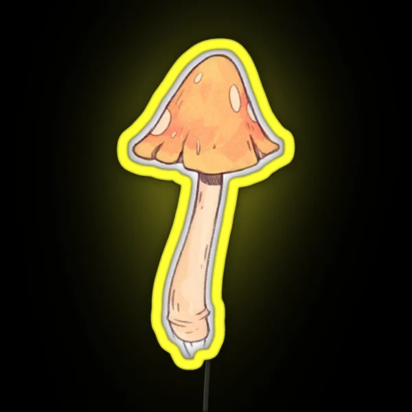 Yellow Mushroom RGB Neon Sign