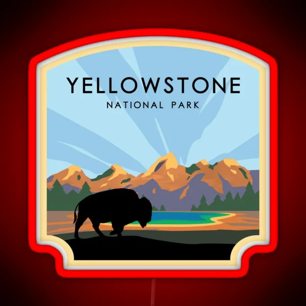 Yellowstone National Park Explorer RGB Neon Sign