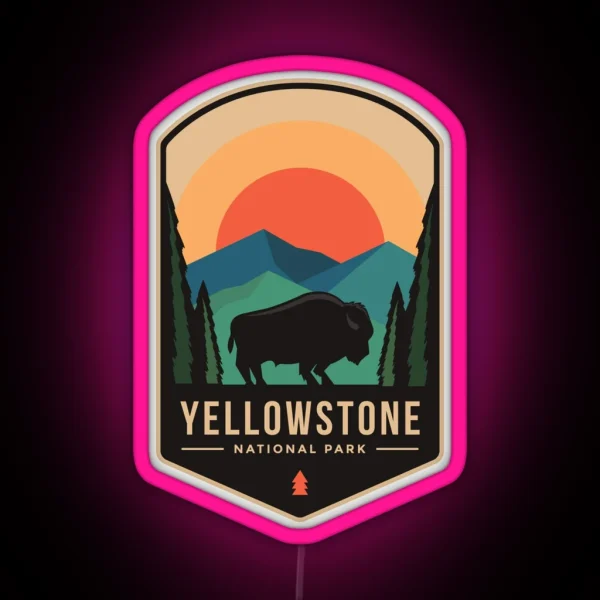 Yellowstone National Park RGB Neon Sign