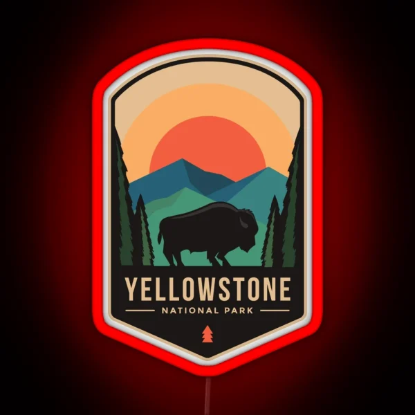 Yellowstone National Park RGB Neon Sign