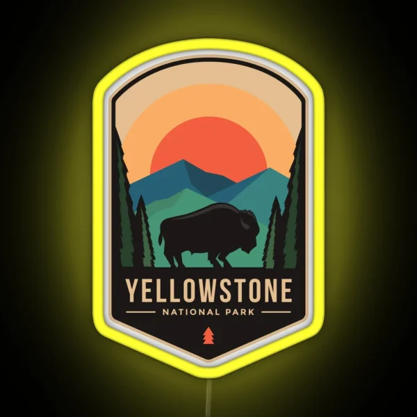 Yellowstone National Park RGB Neon Sign