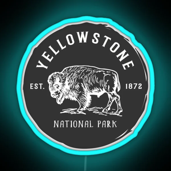 Yellowstone National Park RGB Neon Sign