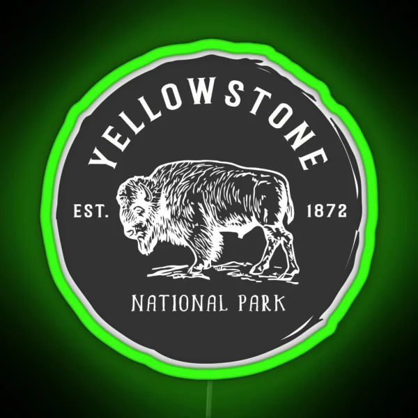 Yellowstone National Park RGB Neon Sign