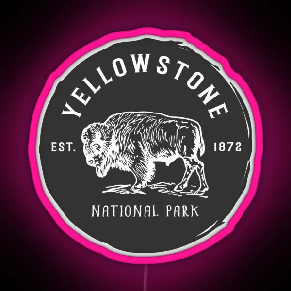 Yellowstone National Park RGB Neon Sign