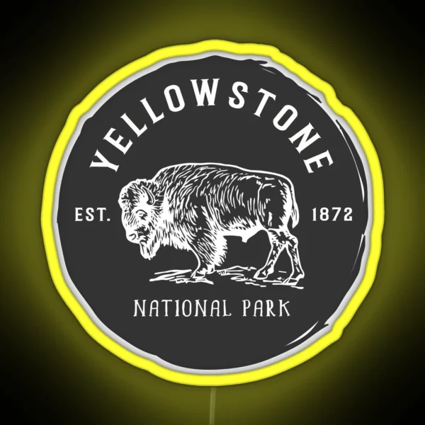 Yellowstone National Park RGB Neon Sign