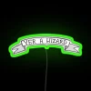 Colorful neon sign reading 'You're a Wizard'
