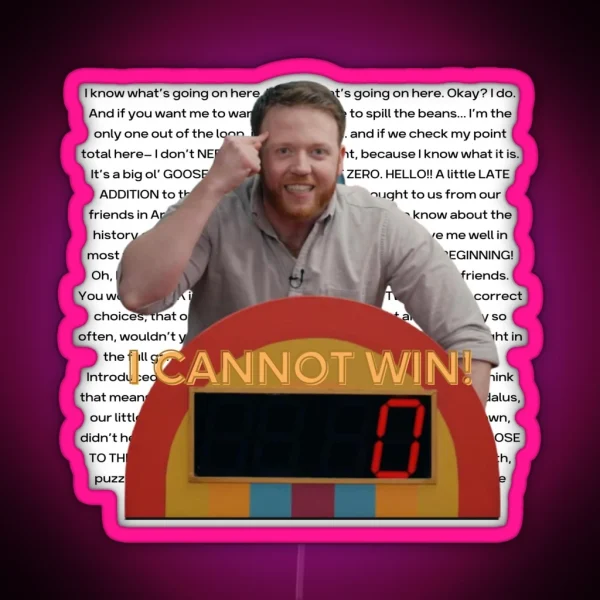 Yes Or No Monologue Game Changers RGB Neon Sign