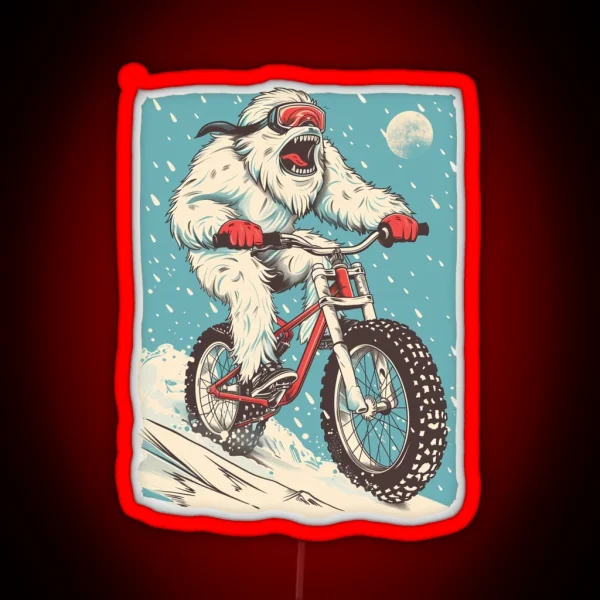 Yeti Cycles Vintage Art RGB Neon Sign