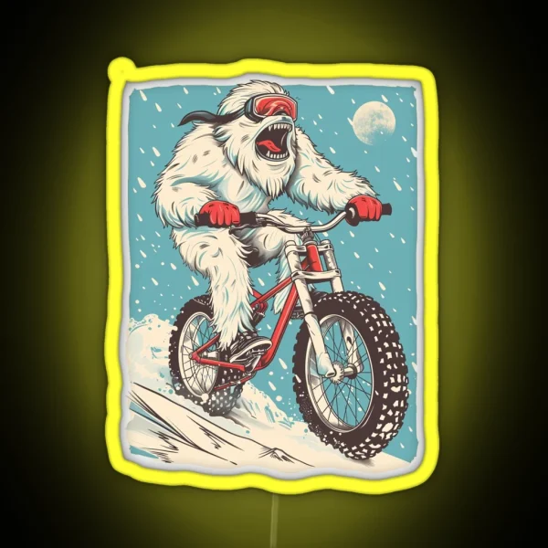 Yeti Cycles Vintage Art RGB Neon Sign