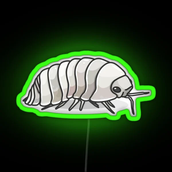 Yeti Isopod Roly Poly White RGB Neon Sign