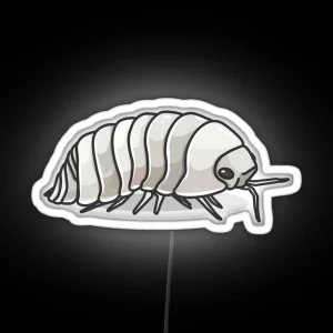 Yeti Isopod Roly Poly White RGB Neon Sign