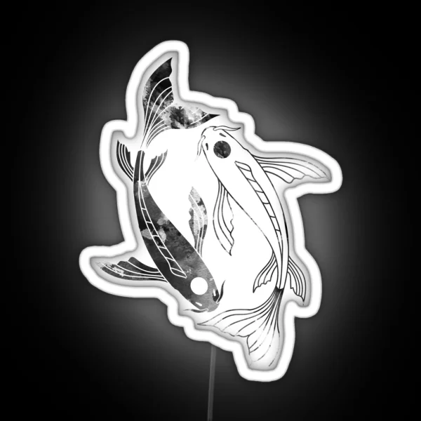 Yin And Yang Koi Fish Avatar RGB Neon Sign