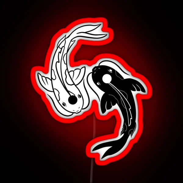 Yin And Yang Koi Fish From The Last Airbender RGB Neon Sign