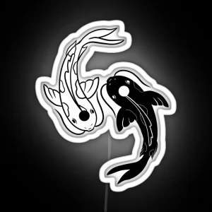 Yin And Yang Koi Fish From The Last Airbender RGB Neon Sign