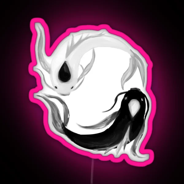 Yin Yang Fish Koi Yin And Yang Drawing RGB Neon Sign