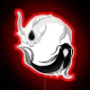 Yin Yang symbol featuring a koi fish in neon colors, representing harmony and balance between opposing forces.