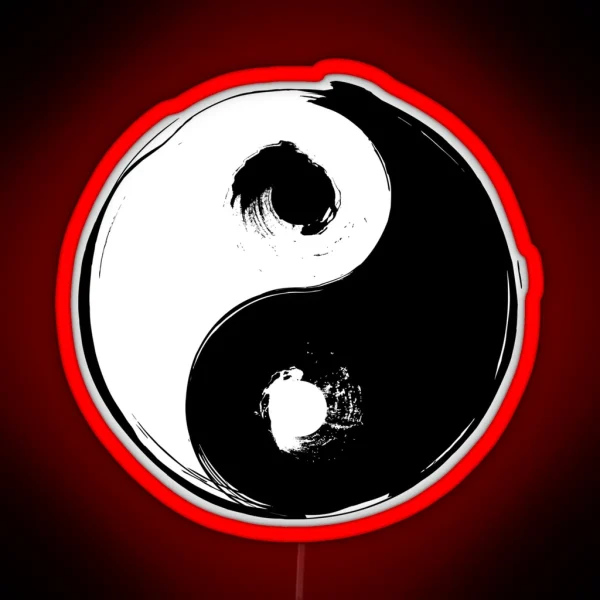 Yin Yang Ink Brush RGB Neon Sign