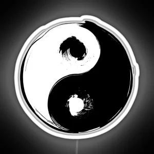 Yin Yang Ink Brush RGB Neon Sign