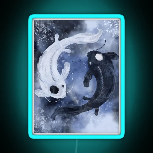 Yin Yang Spirit Koi RGB Neon Sign