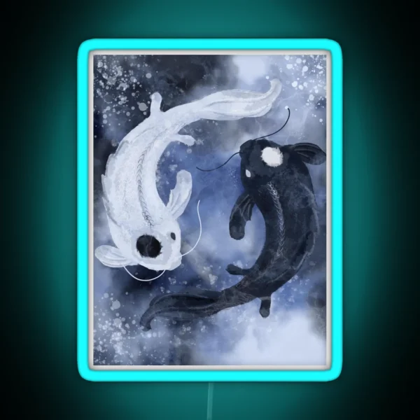 Yin Yang Spirit Koi RGB Neon Sign