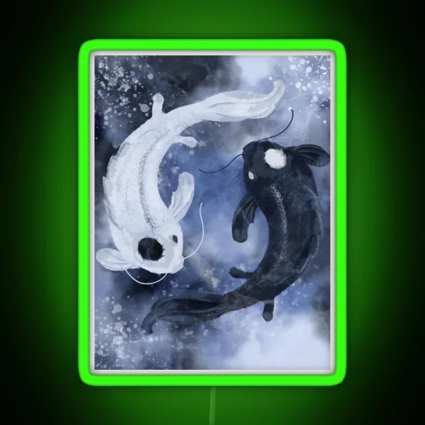 Yin Yang Spirit Koi RGB Neon Sign