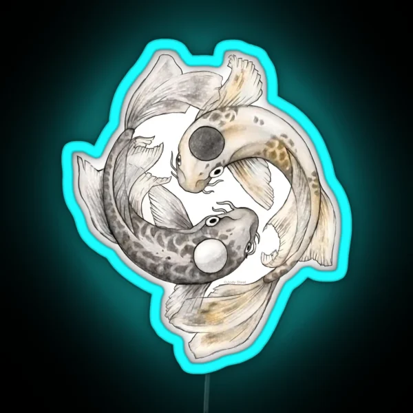 Ying And Yang Koi RGB Neon Sign