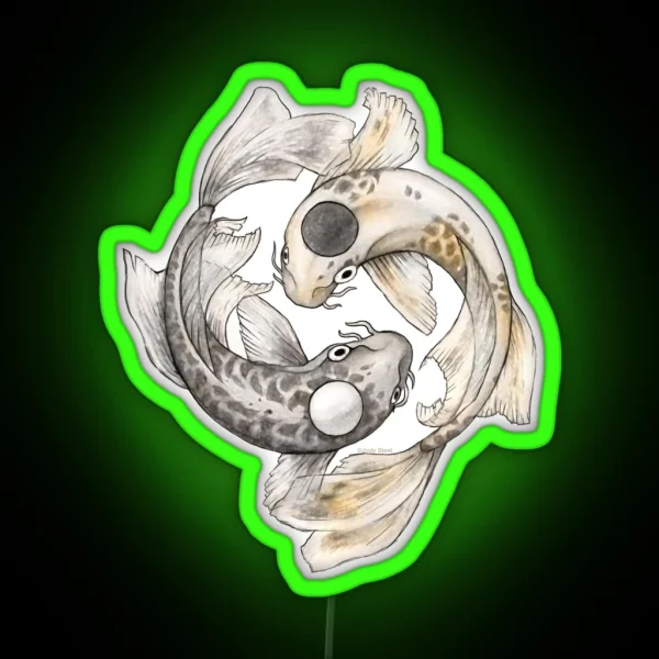 Ying And Yang Koi RGB Neon Sign