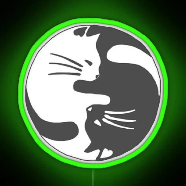 Ying Yang Kitty RGB Neon Sign