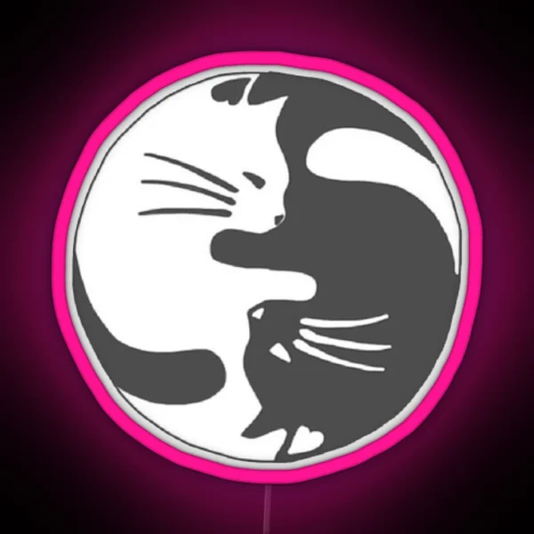 Ying Yang Kitty RGB Neon Sign