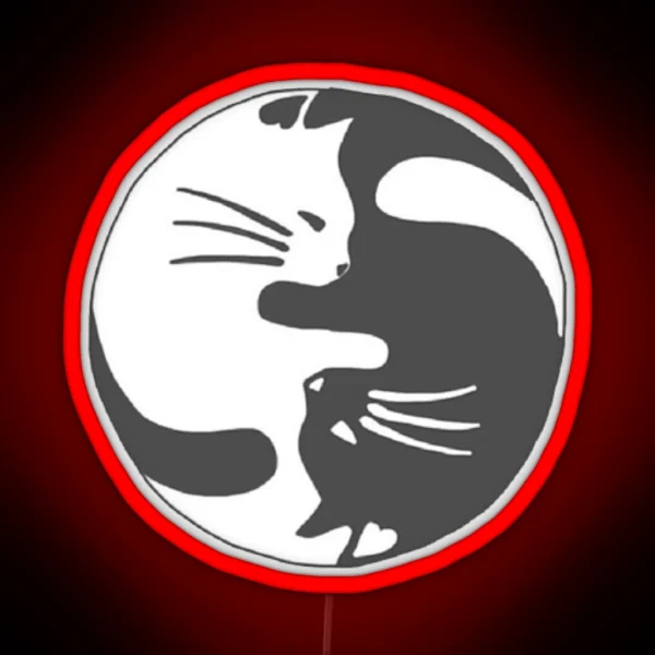Ying Yang Kitty RGB Neon Sign