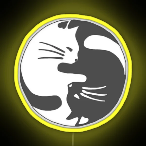 Ying Yang Kitty RGB Neon Sign