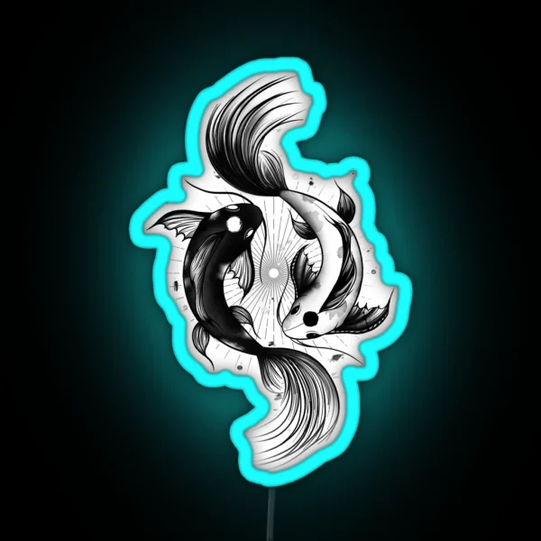 Ying Yang Koi RGB Neon Sign