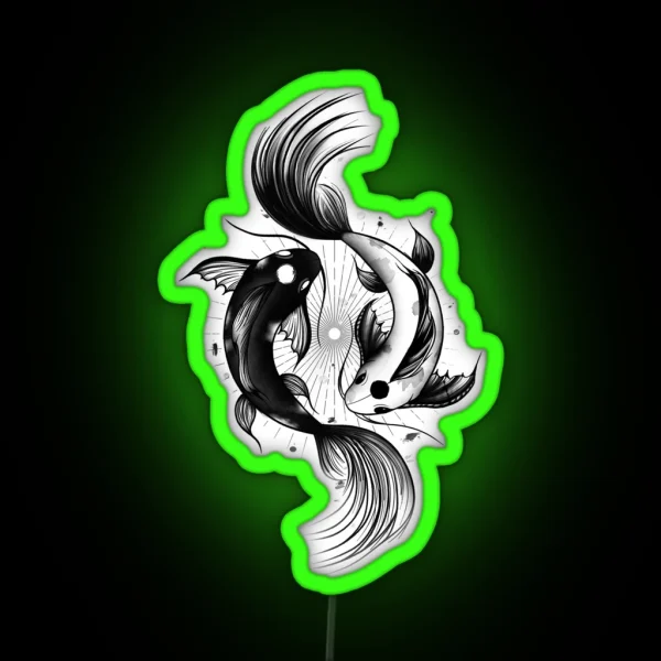 Ying Yang Koi RGB Neon Sign