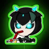 Green neon sign with a colorful yogurt cup and sipping straw design