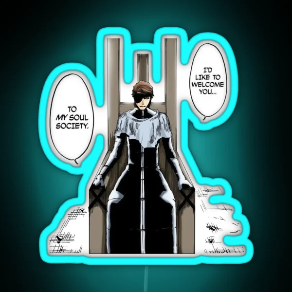 Yokoso Aizen Manga Panel RGB Neon Sign