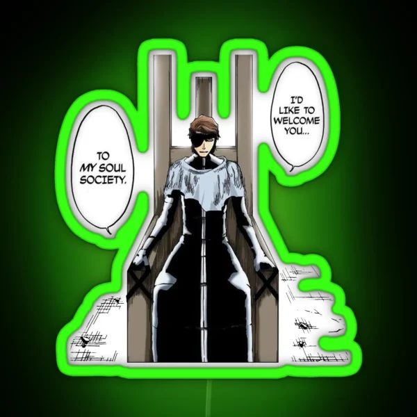Yokoso Aizen Manga Panel RGB Neon Sign