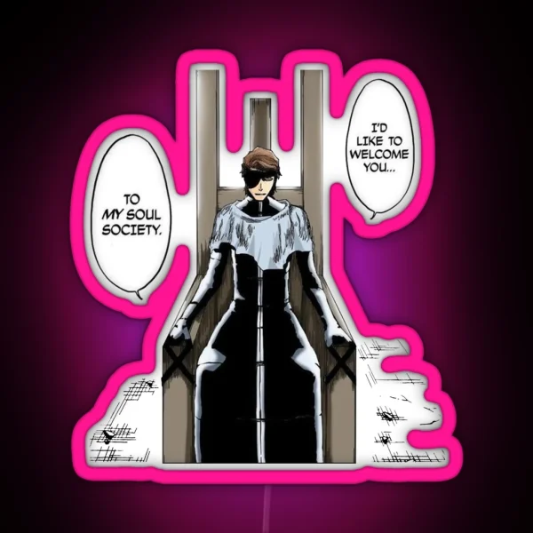 Yokoso Aizen Manga Panel RGB Neon Sign