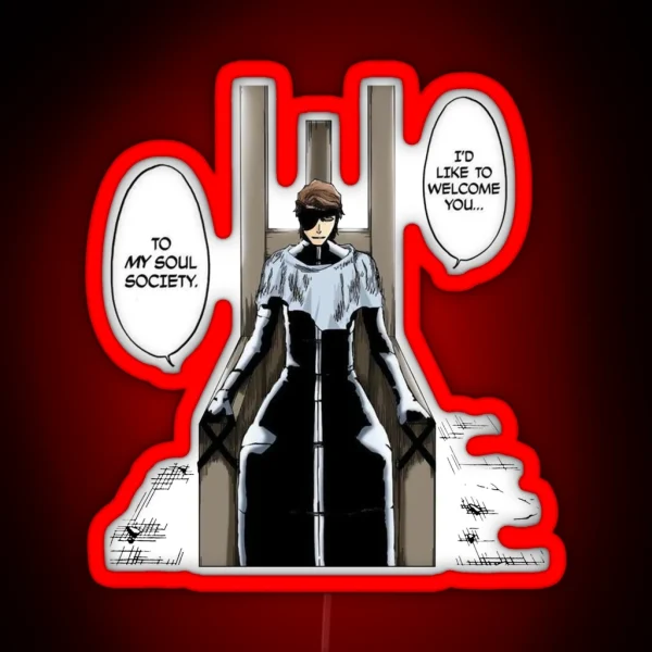 Yokoso Aizen Manga Panel RGB Neon Sign