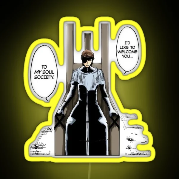 Yokoso Aizen Manga Panel RGB Neon Sign
