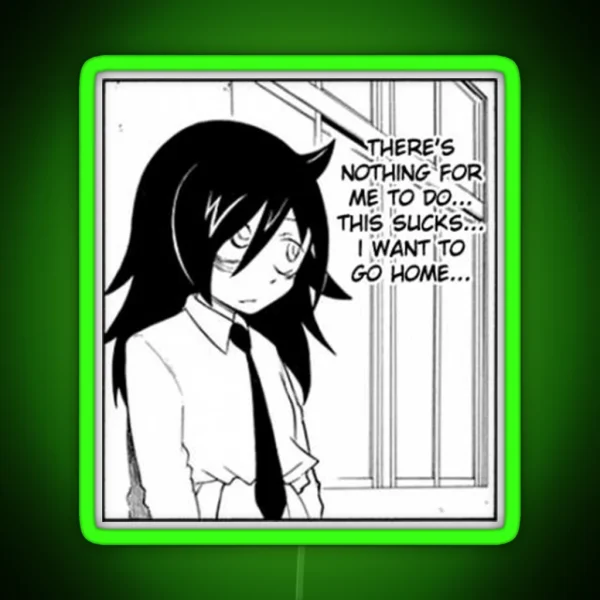 Yomoko Kuroki I Want To Go Home RGB Neon Sign