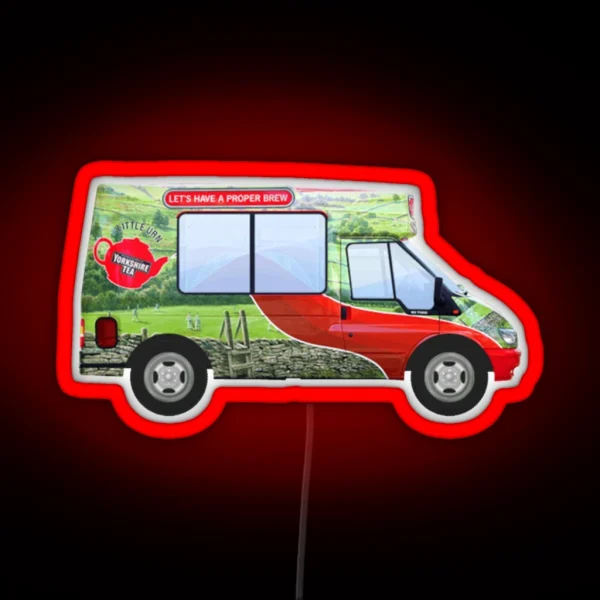 Yorkshire Tea Van Red RGB Neon Sign